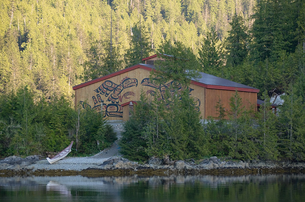 Bighouse and Ceremonial Canoe, Klemtu, BC