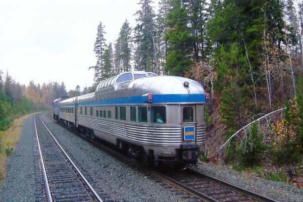 VIA Skeena Train on Track